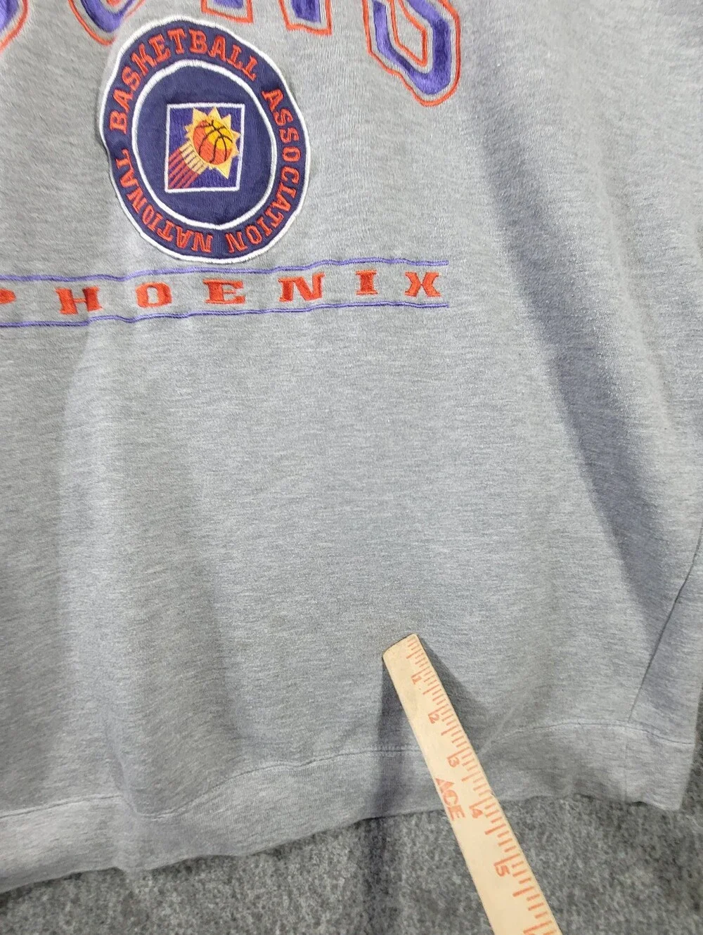 Vintage 90s Phoenix Suns Lee Sport Sweatshirt XL Grey Embroidered Crewneck NBA